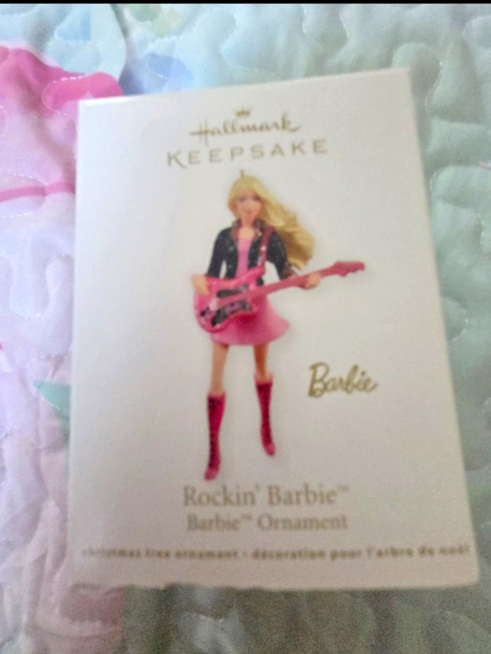 Hallmark Keepsake Rockin' Barbie Christmas Hanging Ornament Pink Black 2011 NIB